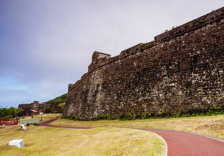 Castle of Sao Filipe - Sao Joao Baptista do Monte Brasil, Angra do Heroismo, Terceira Island, Azores, Portugalのeditorial素材