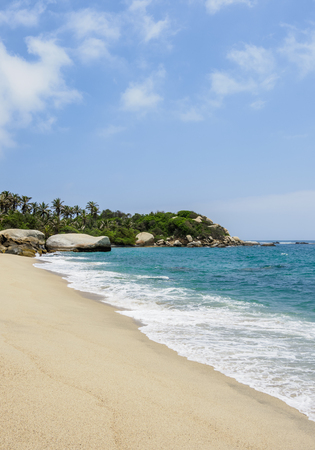 La Piscina Beach, Tayrona National Natural Park, Magdalena Department, Caribbean, Colombiaの写真素材