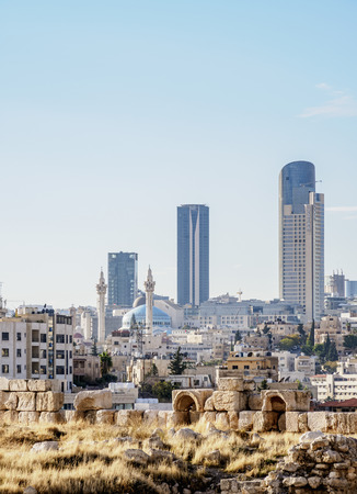 Cityscape seen from Citadel Hill, Amman, Amman Governorate, Jordanのeditorial素材