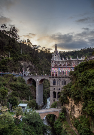 Las Lajas Sanctuary, Narino Departmant, Colombiaの写真素材
