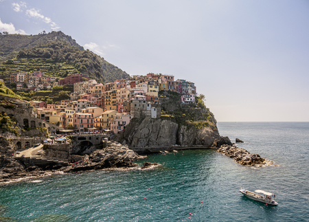 Manarola, Cinque Terre, UNESCO World Heritage Site, Liguria, Italyのeditorial素材