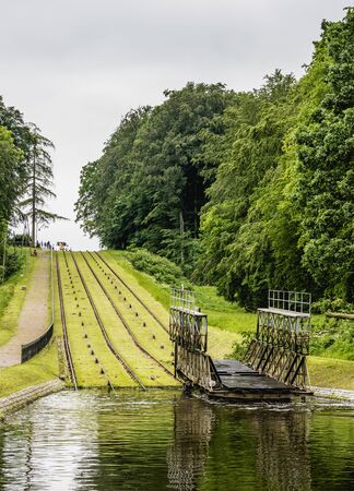 Inclined Plane in Buczyniec, Elblag Canal, Warmian-Masurian Voivodeship, Polandの写真素材