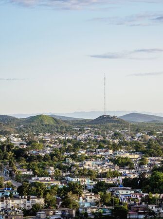 Cityscape seen from Loma del Capiro, Santa Clara, Villa Clara Province, Cubaの写真素材