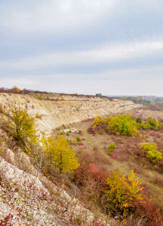 Kaliszany Kolonia Quarry by the Vistula River, Lublin Voivodeship, Polandの写真素材