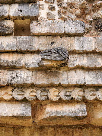 Architecture of Uxmal, Yucatan State, Mexicoの写真素材