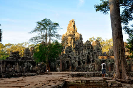 Angkor Thom. One of many temples in the vast Angkor complex, centuries old, here in Cambodia