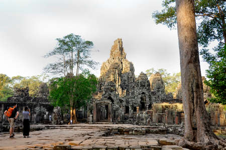 Angkor Thom. One of many temples in the vast Angkor complex, centuries old, here in Cambodiaのeditorial素材