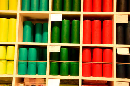 Colours and patterns on paper, metal, wax, glass, fabric, etc. decorate everyday objects, Englandの写真素材