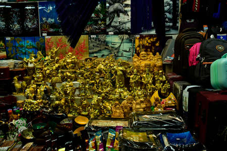Market products. Products in bright colours on display and for sale here on a market in Ho Chi Minh City, Vietnamのeditorial素材