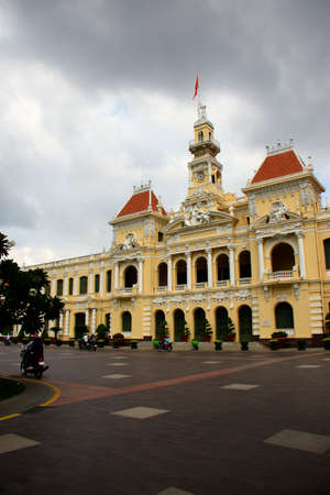 Ho Chi Min City Hall. The City Hall styled in French architecture, here in the centre of Ho Chi Minh City, Vietnamのeditorial素材