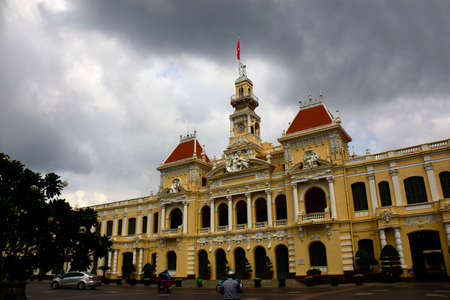 Ho Chi Min City Hall. The City Hall styled in French architecture, here in the centre of Ho Chi Minh City, Vietnamのeditorial素材