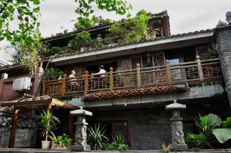 Traditional restaurant. Delightful places to eat in this historical and cultural area of Cheng Du, Chinaのeditorial素材