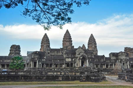 Angkor Wat. One of many temples in the vast Angkor complex, centuries old, here in Cambodiaのeditorial素材