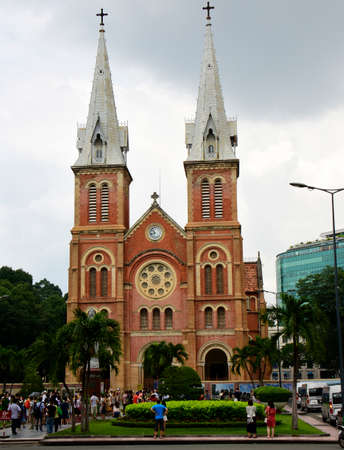 Originally called the Saigon Church and renamed Notre Dame this structure was built between 1863 and 1880, here in Ho Chi Minh City, Vietnamのeditorial素材