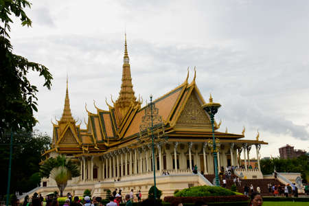 The home of Cambodiaâs Royal family with its intricately crafted architecture, Pnom Pennのeditorial素材
