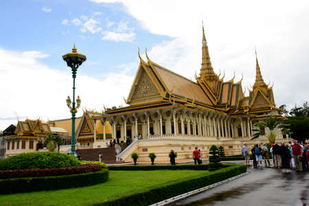 The home of Cambodiaâs Royal family with its intricately crafted architecture, Pnom Pennのeditorial素材