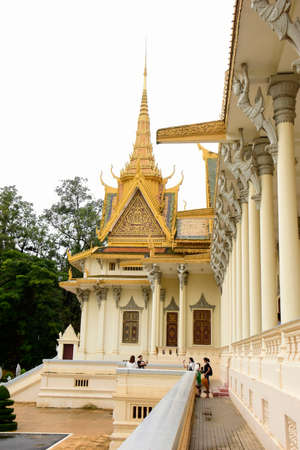 The home of Cambodiaâs Royal family with its intricately crafted architecture, Pnom Pennのeditorial素材