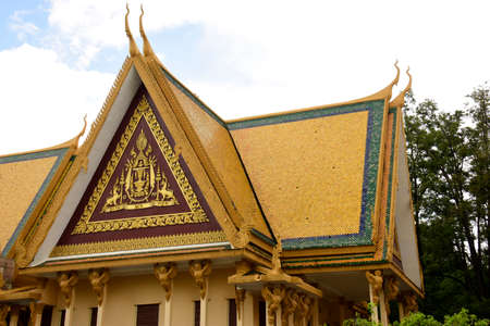 The home of Cambodiaâs Royal family with its intricately crafted architecture, Pnom Pennのeditorial素材