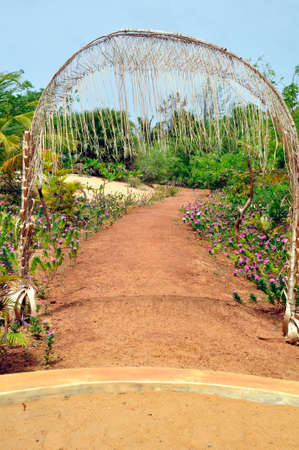 Landscaped gardens around this nature hotel near on the Kalpitya peninsular, NW Sri Lankaのeditorial素材
