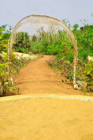 Landscaped gardens around this nature hotel near on the Kalpitya peninsular, NW Sri Lankaのeditorial素材