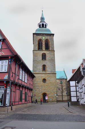 German style buildings, some constructed with large visible beams, date back many centuries, Germanyのeditorial素材