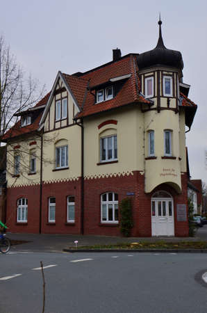 German style buildings, some constructed with large visible beams, date back many centuries, Germanyのeditorial素材