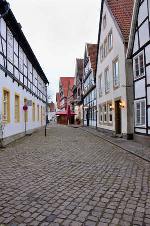 German style buildings, some constructed with large visible beams, date back many centuries, Germanyのeditorial素材