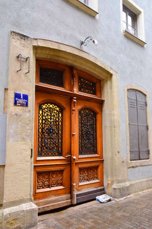 German style buildings, some constructed with large visible beams, date back many centuries, Germanyのeditorial素材