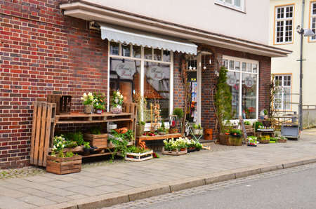 A blooming business enterprise here in a small Westphalian town in Germanyのeditorial素材