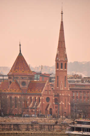 Hungarian architecture here in the capital city, all close to the river Danube, Budapestのeditorial素材