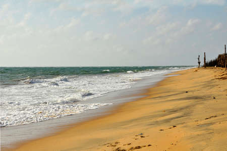 Palagama beach. The beach here on the North Western shoreline of Sri Lankaの写真素材