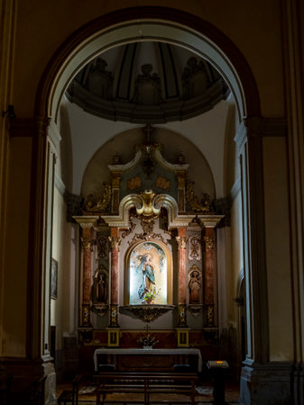 Interior of the Basilica of the Assumption of the Blessed Virgin Mary in Vilnius, Lithuania