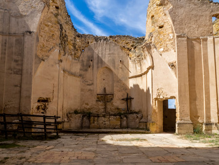 Ruins of the old church in Matera, Basilicata, Italyの写真素材