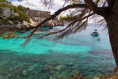 Turquoise water of Calanques bay in Marseille, Franceの写真素材
