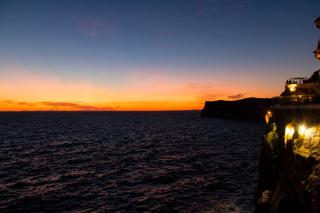 Sunset on the Atlantic Ocean in Tenerife Canary Islands Spainの写真素材
