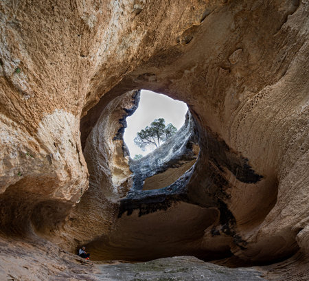 Caves of the Algarve region in Portugal, Europe.の写真素材