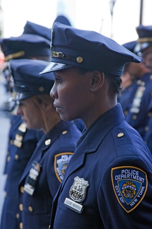 NYPD Officer commemorating 9/11のeditorial素材