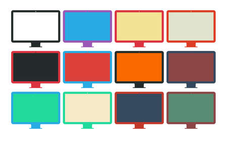 Flat design icons set  Isolated on white backgrounds の写真素材