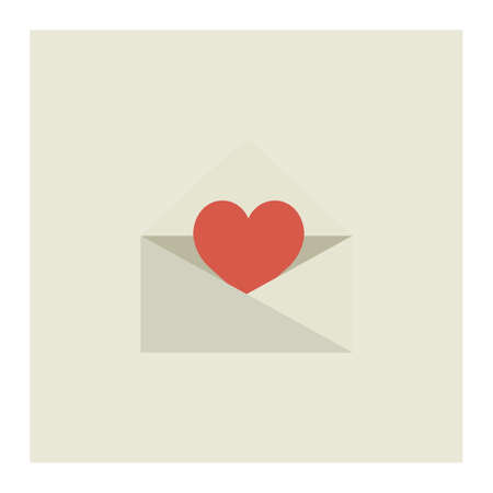 love letters with a heartのイラスト素材