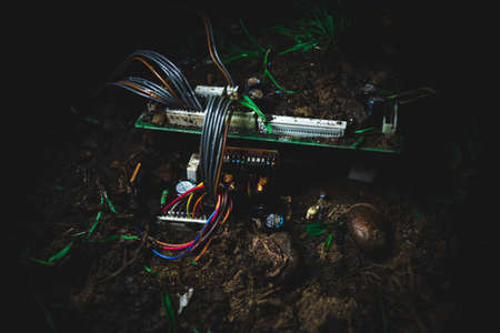 Motherboard in the dirt