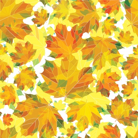 Autumn leaves pattern のイラスト素材