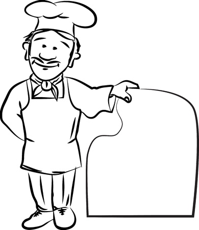 Chef, Cook label, ART OF COOKING のイラスト素材