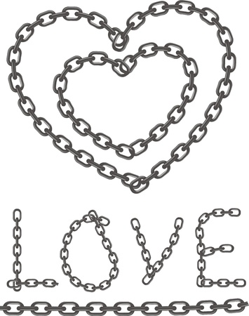 Heart of chain, chain of love のイラスト素材