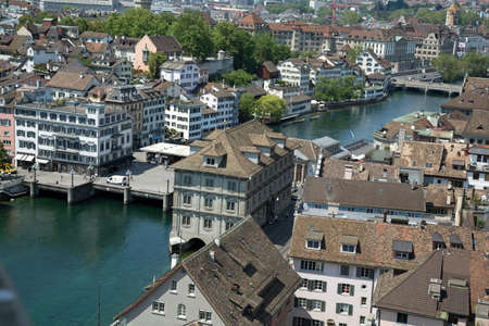 Zurich Limmat cityの写真素材