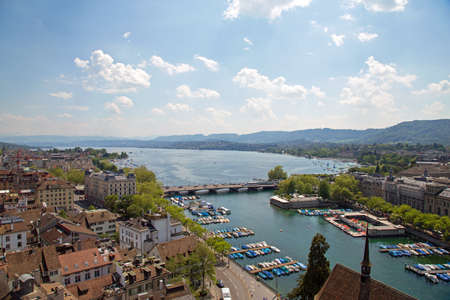 Zurich Quibrücke cityの写真素材