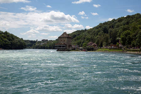Rhine Falls at Schaffhausenの写真素材