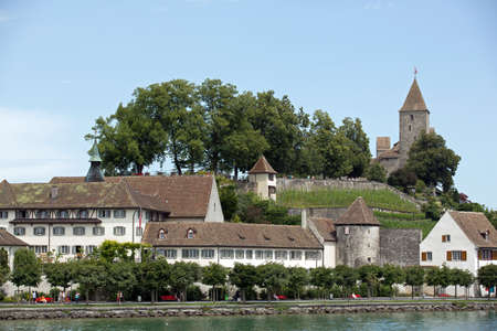 Town in Lake Zurich landscapeの写真素材
