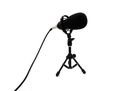 Podcast or broadcast microphone isolatedの写真素材