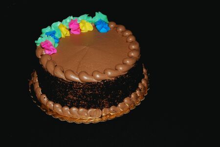 Chocolate Birthday Cakeの写真素材