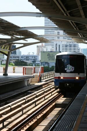 BANGKOK, THAILAND - JUNE 25: Sky train in central Bangkok on June 25, 2010 in Bangkok. 